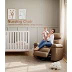 27 Oversized Recliner with Heat & Massage 360 Swivel & Manual Rocking, Remote Control for Living Room, Bedroom