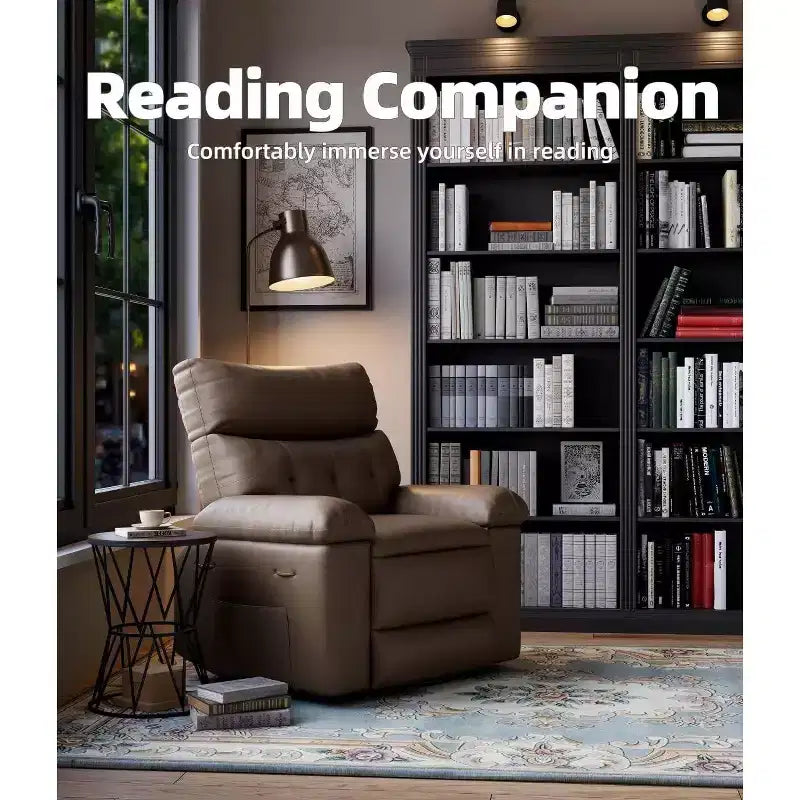 27 Oversized Recliner with Heat & Massage 360 Swivel & Manual Rocking, Remote Control for Living Room, Bedroom