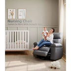 27 Oversized Recliner with Heat & Massage 360 Swivel & Manual Rocking, Remote Control for Living Room, Bedroom