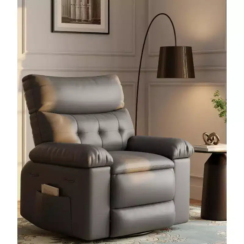 27 Oversized Recliner with Heat & Massage 360 Swivel & Manual Rocking, Remote Control for Living Room, Bedroom