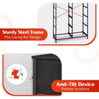 Tall Dresser with 10 Fabric Drawers, Storage Tower with Cabinet, Metal Frame, Organizer Units for Closet