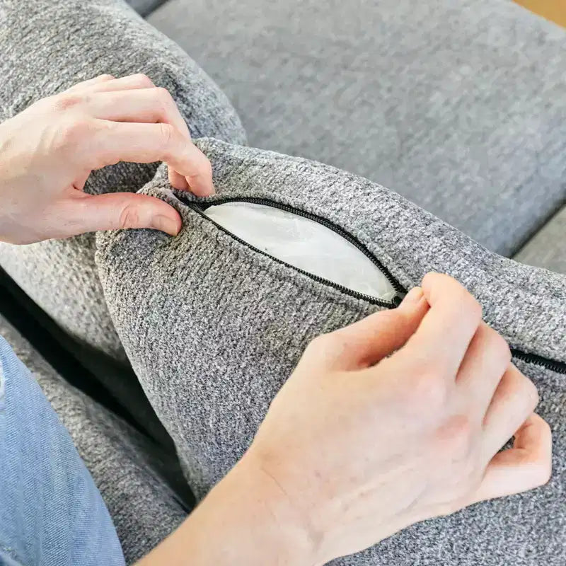 Einzelsitz- kompakte Chenille-Couch mit verstecktem Stauraum