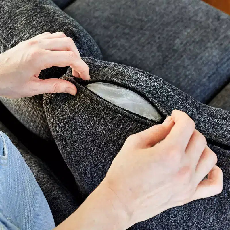 Einzelsitz- kompakte Chenille-Couch mit verstecktem Stauraum