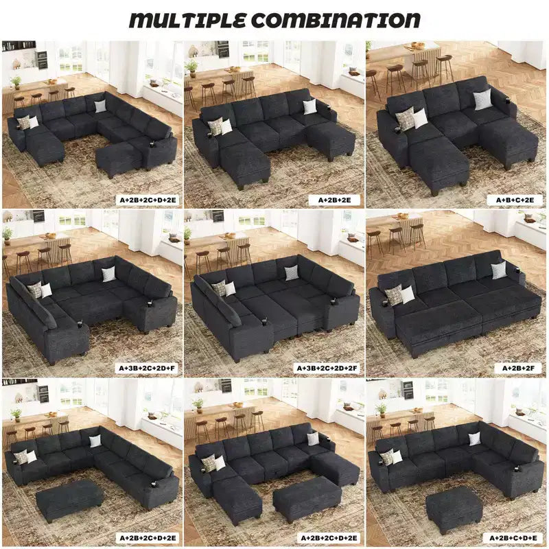Einzelsitz- kompakte Chenille-Couch mit verstecktem Stauraum