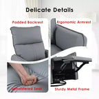 Rocking Recliner Chair with Side Pocket 360 Swivel Nursery Accent Chair Small Glider Chair for Living Room Bedroom Home Theater