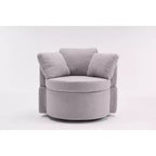 Modern Accent Chairs for Bedroom, Teddy Fabric Swivel and Storage Chair With Back Cushion For Living Room