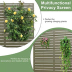 72 H47W Arched-Top Brown Outdoor Metal Galvanized Privacy Screen Garden Fence