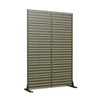 72 H47W Arched-Top Brown Outdoor Metal Galvanized Privacy Screen Garden Fence