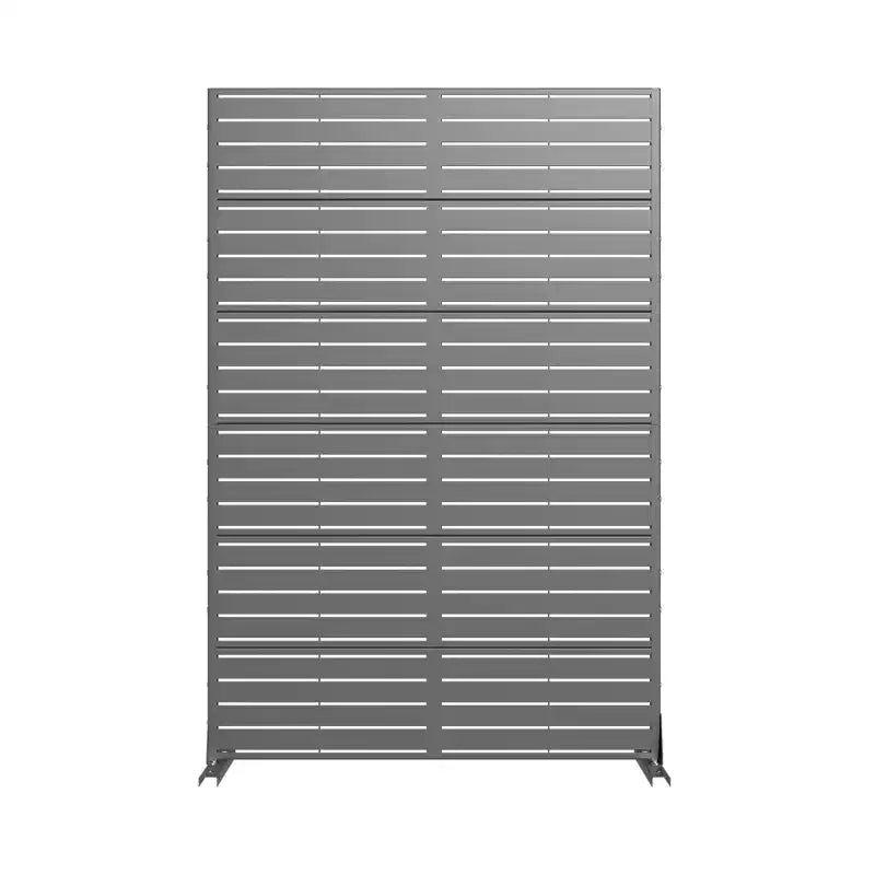 72 H47W Arched-Top Brown Outdoor Metal Galvanized Privacy Screen Garden Fence