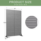 72 H47W Arched-Top Brown Outdoor Metal Galvanized Privacy Screen Garden Fence