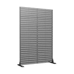 72 H47W Arched-Top Brown Outdoor Metal Galvanized Privacy Screen Garden Fence