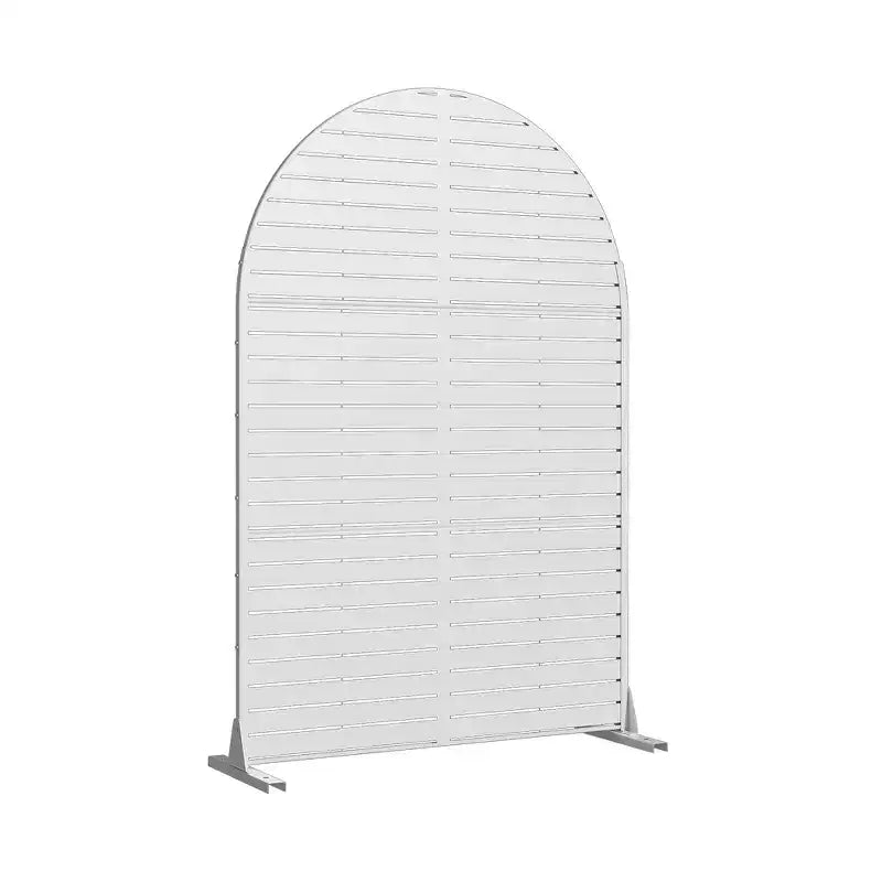 72 H47W Arched-Top Brown Outdoor Metal Galvanized Privacy Screen Garden Fence