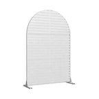 72 H47W Arched-Top Brown Outdoor Metal Galvanized Privacy Screen Garden Fence