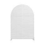 72 H47W Arched-Top Brown Outdoor Metal Galvanized Privacy Screen Garden Fence