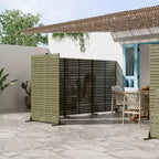 72 H47W Arched-Top Brown Outdoor Metal Galvanized Privacy Screen Garden Fence