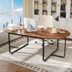 95 Conference Table for 10-12 People 2 Cable Management Grommets for Office Brown