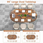 95 Conference Table for 10-12 People 2 Cable Management Grommets for Office Brown