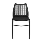 Stackable Chair with Air-Vent Back and Powder Coated Metal Base