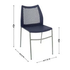 Stackable Chair with Air-Vent Back and Powder Coated Metal Base