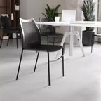 Stackable Chair with Air-Vent Back and Powder Coated Metal Base