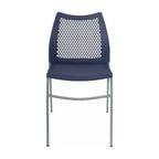 Stackable Chair with Air-Vent Back and Powder Coated Metal Base