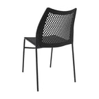 Stackable Chair with Air-Vent Back and Powder Coated Metal Base