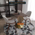 24 Sqaure Dining Table - Modern MDF Top with Brushed Gold Pedestal Base Accent Cafe Table for Kitchen, Home, and Cafes
