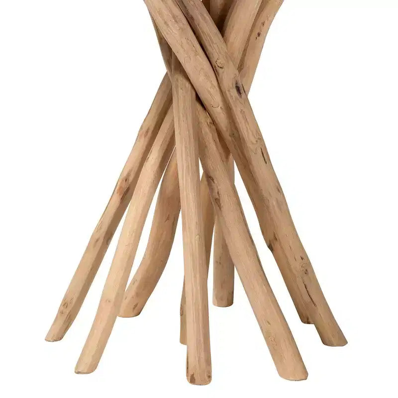 Natural Teak Wood End Table