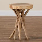 Natural Teak Wood End Table