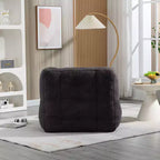 Fluffy bean bag chair for adults, super soft lazy sofa with memory foam and ottoman, indoor modern focus chair for living room, bedroom, apartment