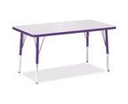 Kindertisch mit farbigem Rand, rechteckig (24 x 36), lila