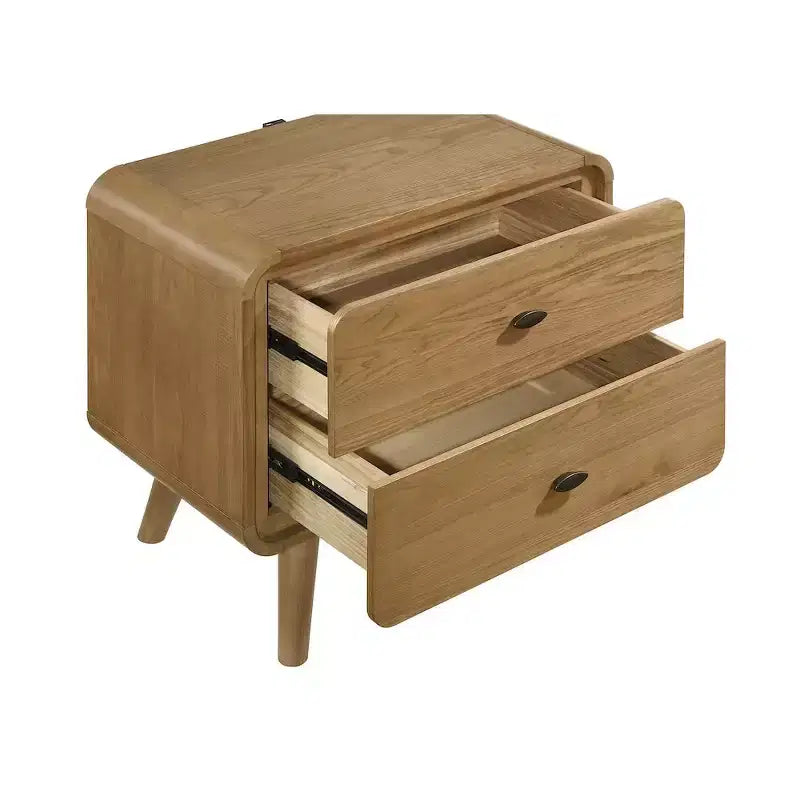 2-drawer Nightstand Bedside Table Light Ash