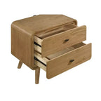 2-drawer Nightstand Bedside Table Light Ash