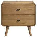 2-drawer Nightstand Bedside Table Light Ash
