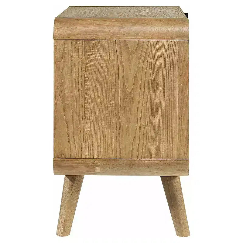 2-drawer Nightstand Bedside Table Light Ash