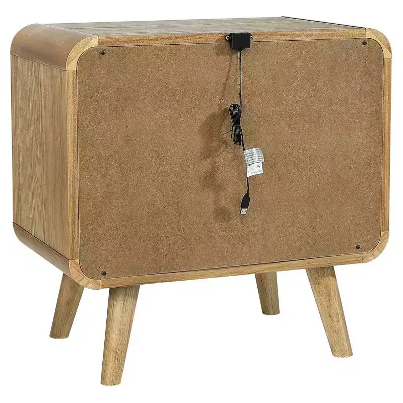 2-drawer Nightstand Bedside Table Light Ash