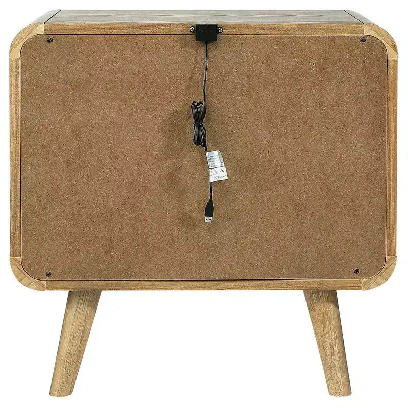 2-drawer Nightstand Bedside Table Light Ash