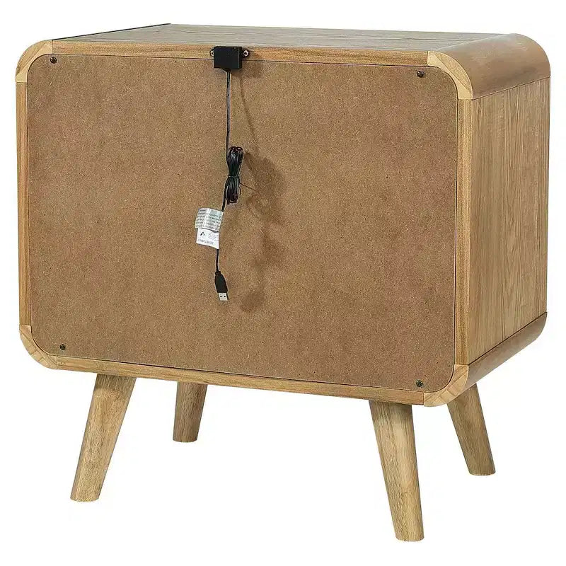 2-drawer Nightstand Bedside Table Light Ash