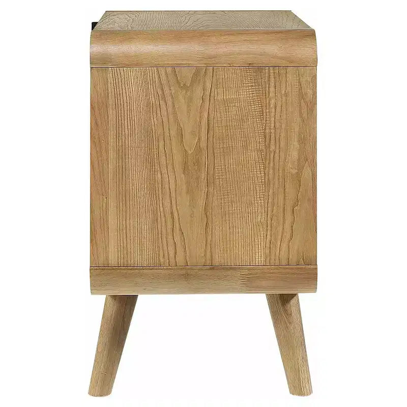2-drawer Nightstand Bedside Table Light Ash