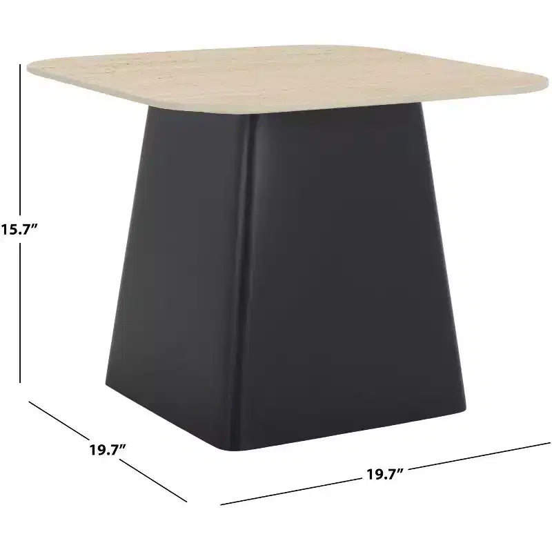 Tavolino laterale in porcellana - beige/nero