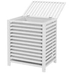 Kosz na pranie z bambusa z pokrywą, kosz na pranie z wyjmowaną torbą na brudne ubrania, 19,75 x 14,25 x 23,5 cala, kolor kawowy