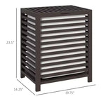 Kosz na pranie z bambusa z pokrywą, kosz na pranie z wyjmowaną torbą na brudne ubrania, 19,75 x 14,25 x 23,5 cala, kolor kawowy