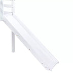 Twin Low Loft Bed with Slide, Ladder, Safety Guardrails White