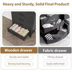 Freestanding 41.3 Tall Vertical Drawer Dresser with Storage, Wooden Closet Storage Chest for Living Room, Bedroom, Entryway, Bedroom