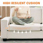 83 Comfy Corduroy Couches, Modern Upholstered Sofa with Wide Armrests, Cloud Couch with Deep Seat Sofa