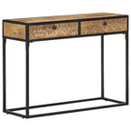 Konsolentisch 39,4 x 13,8 x 29,5 cm aus massivem Mangoholz