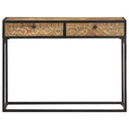 Konsolentisch 39,4 x 13,8 x 29,5 cm aus massivem Mangoholz