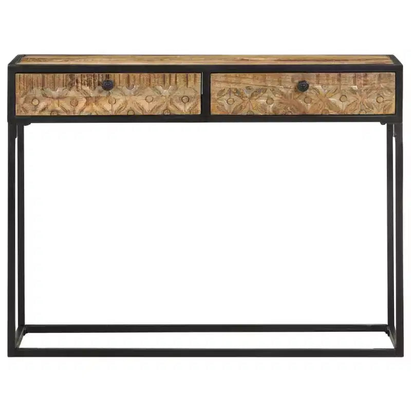Console Table 39.4x13.8x29.5 Solid Mango Wood