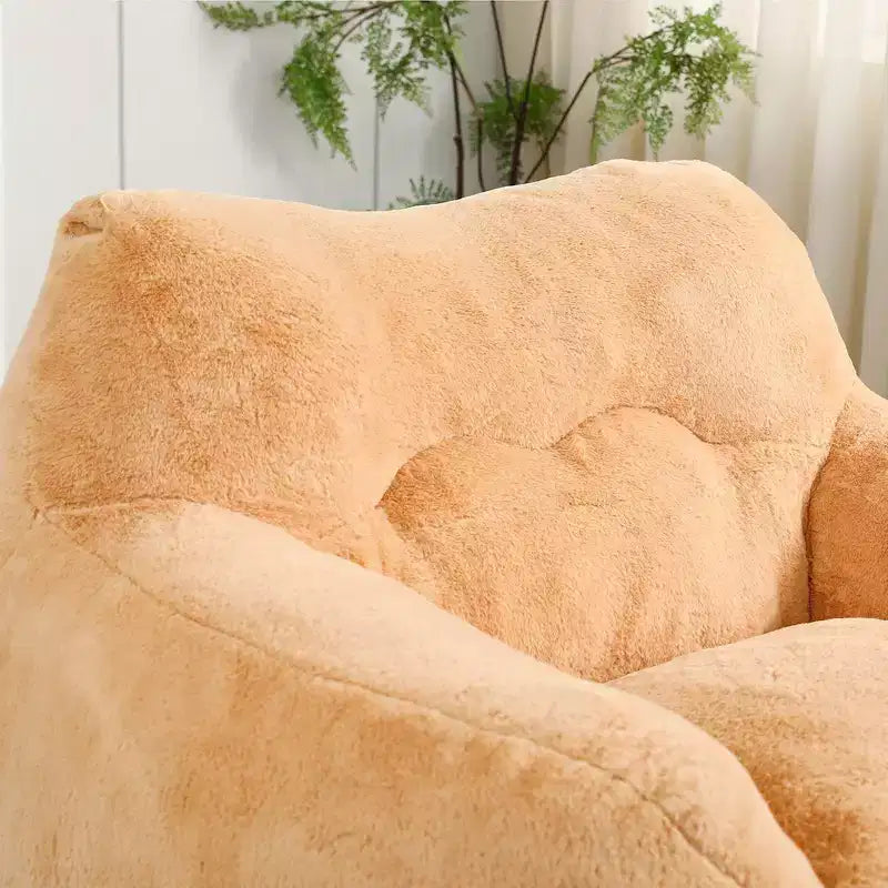 Bean Bag Sofa Chair with Armrests High Density Foam Lazy Comfortable for Adults Living Room Bedroom Reading