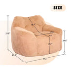 Bean Bag Sofa Chair with Armrests High Density Foam Lazy Comfortable for Adults Living Room Bedroom Reading